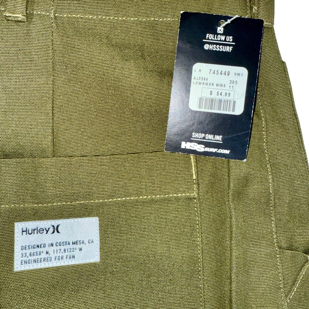 Hurley Lowrider Cargo Pants Olive Green Womens Size 11 AJ3564 Wide Leg NWT - Picture 3 of 12